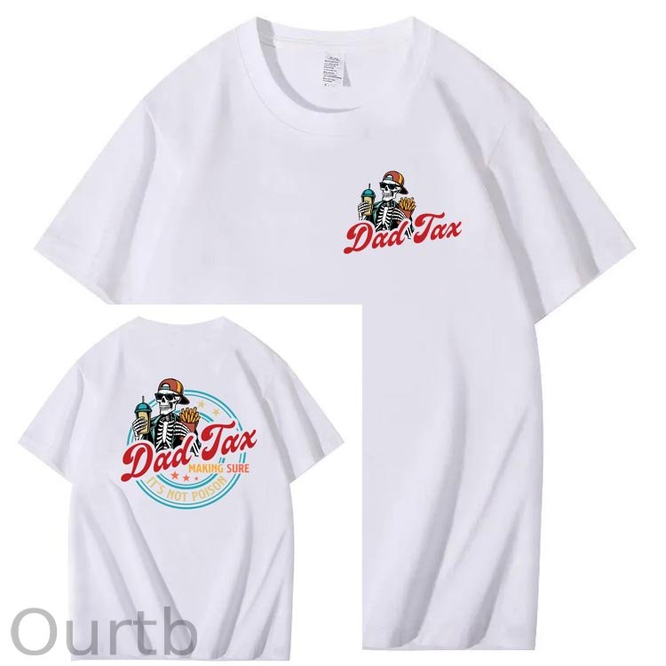 Dad Tax Pattern Print Cotton T-Shirt