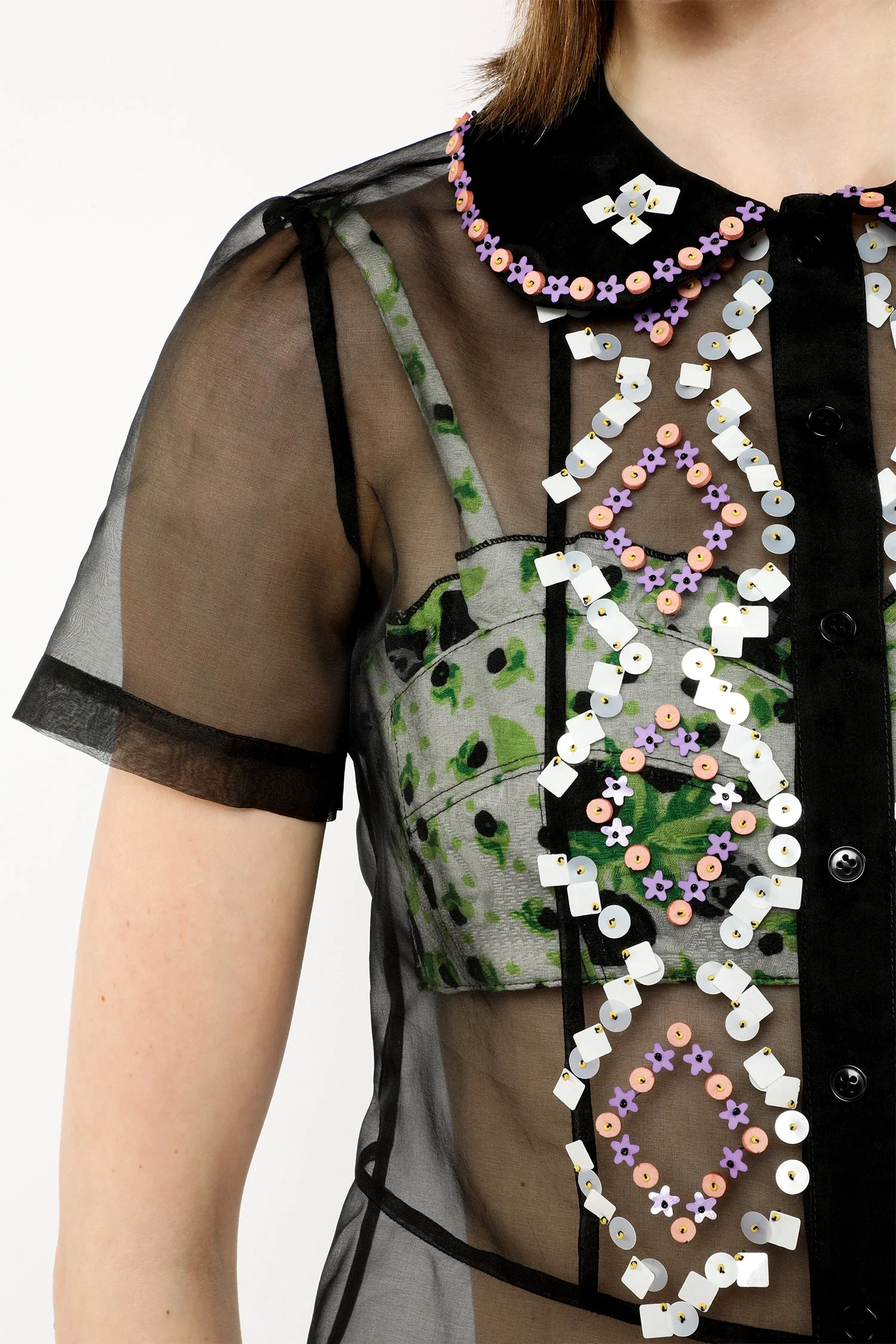 Twinkle Beaded Organza Blouse