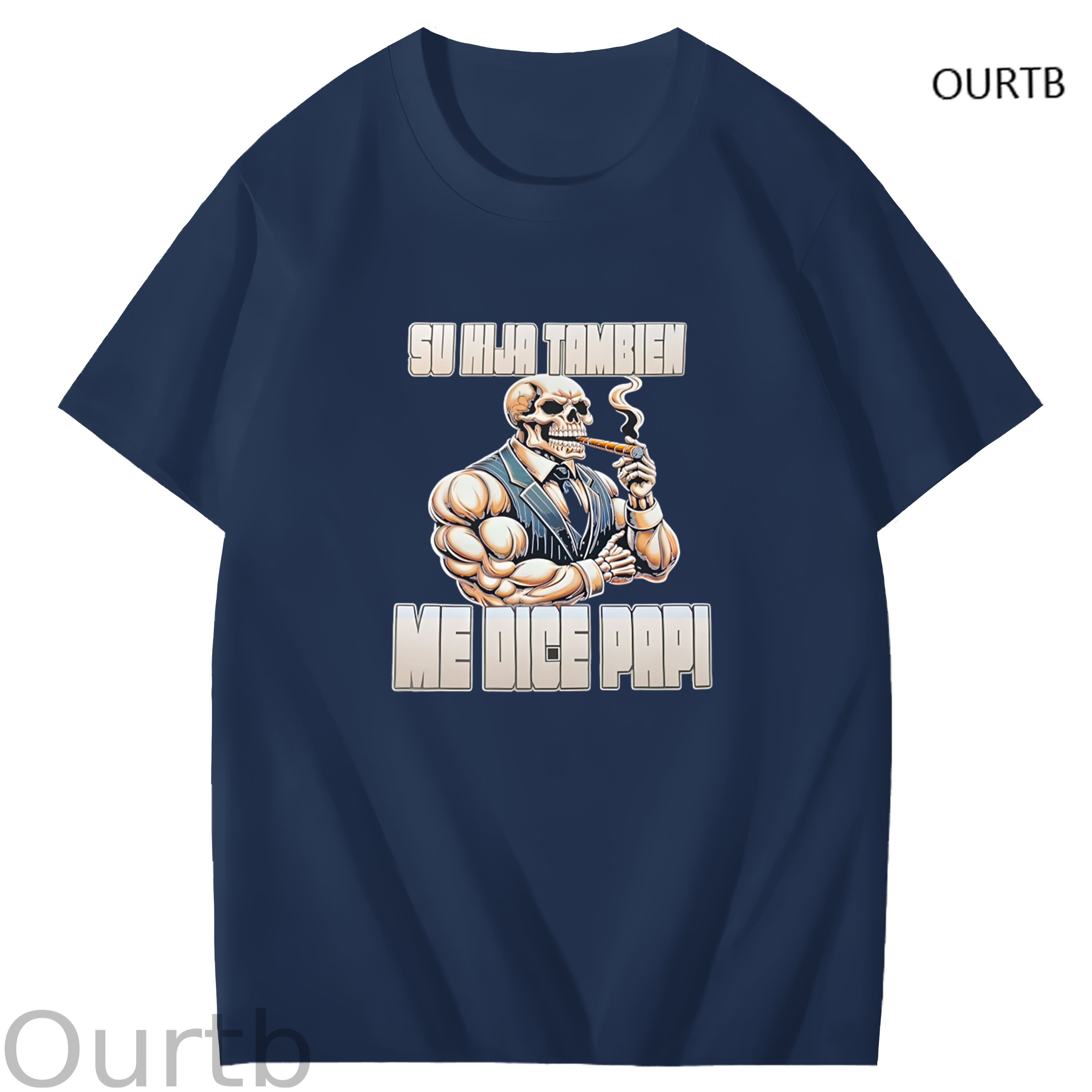 Su Hija Tambien Me Dice Papi Art Pattern Print T-Shirt