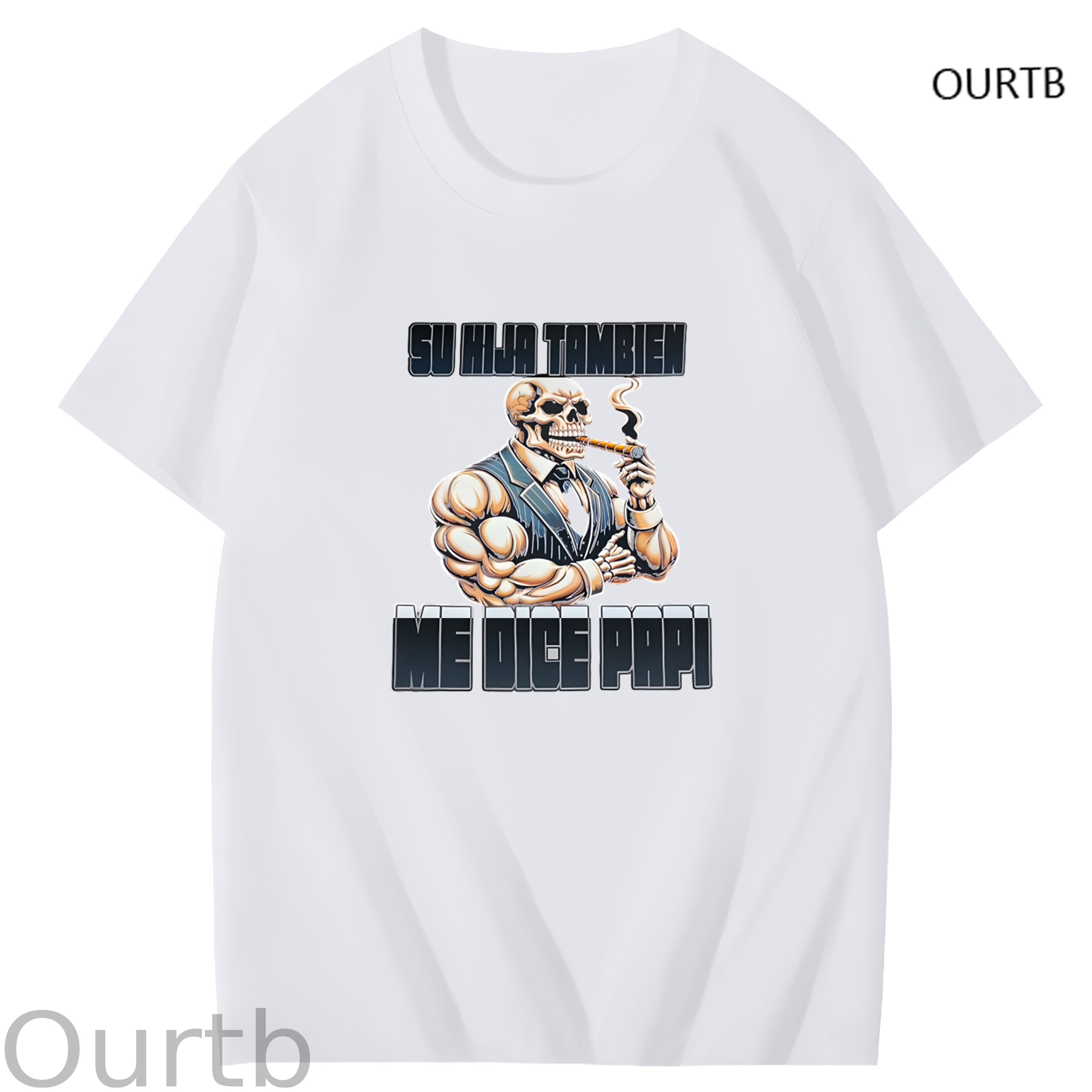 Su Hija Tambien Me Dice Papi Art Pattern Print T-Shirt