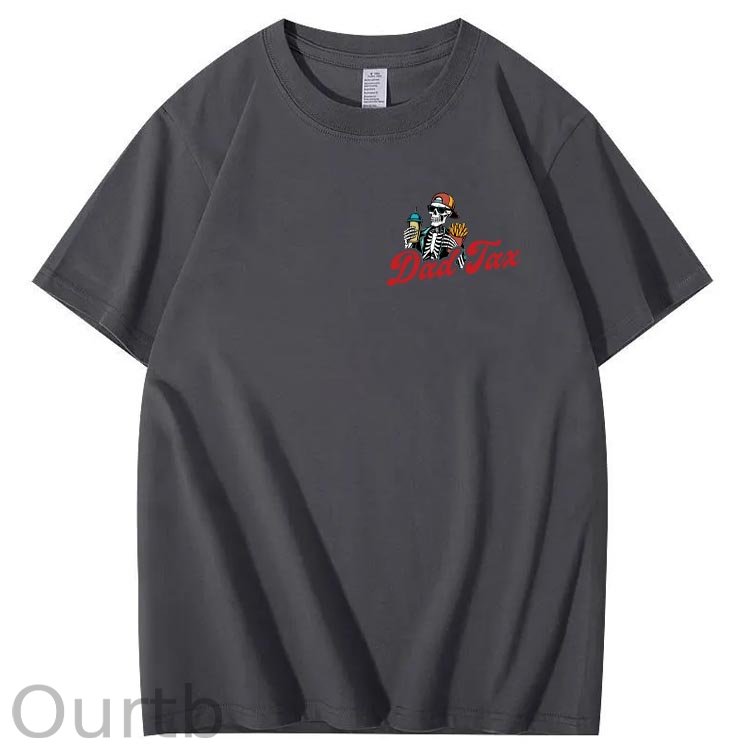Dad Tax Pattern Print Cotton T-Shirt