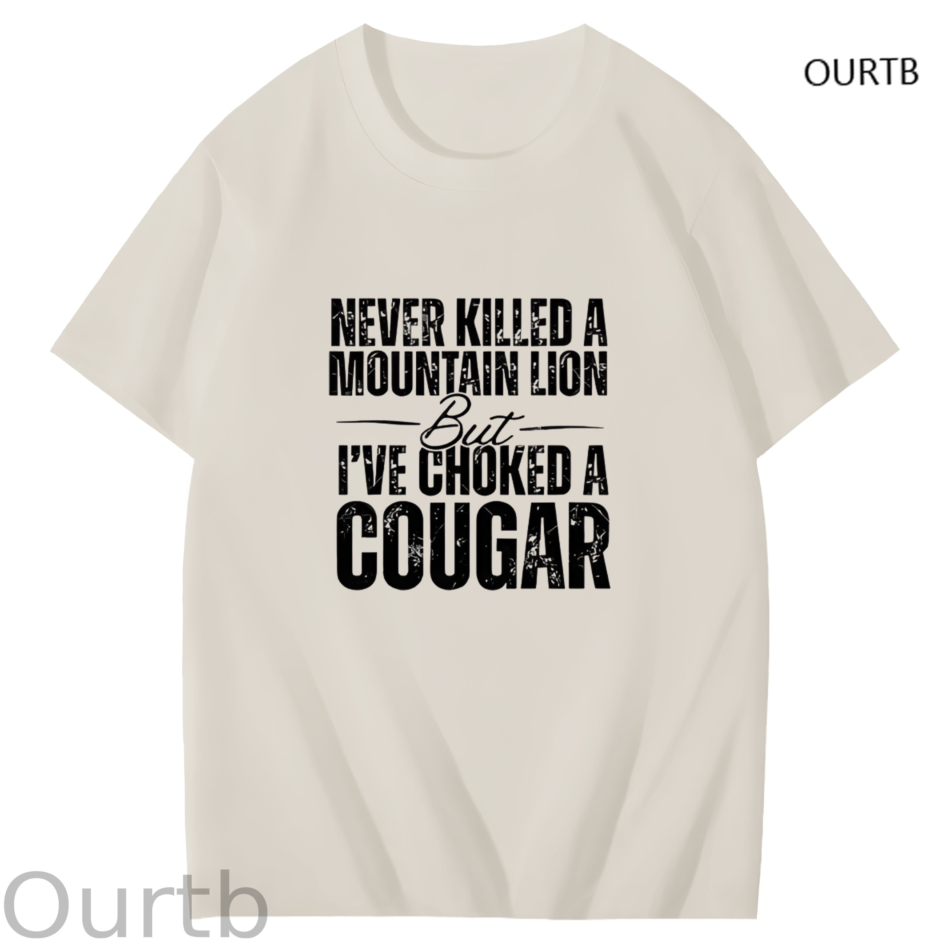 Never Killed A Mountain Lion But I've Choked A Cougar Art Pattern Print T-Shirt