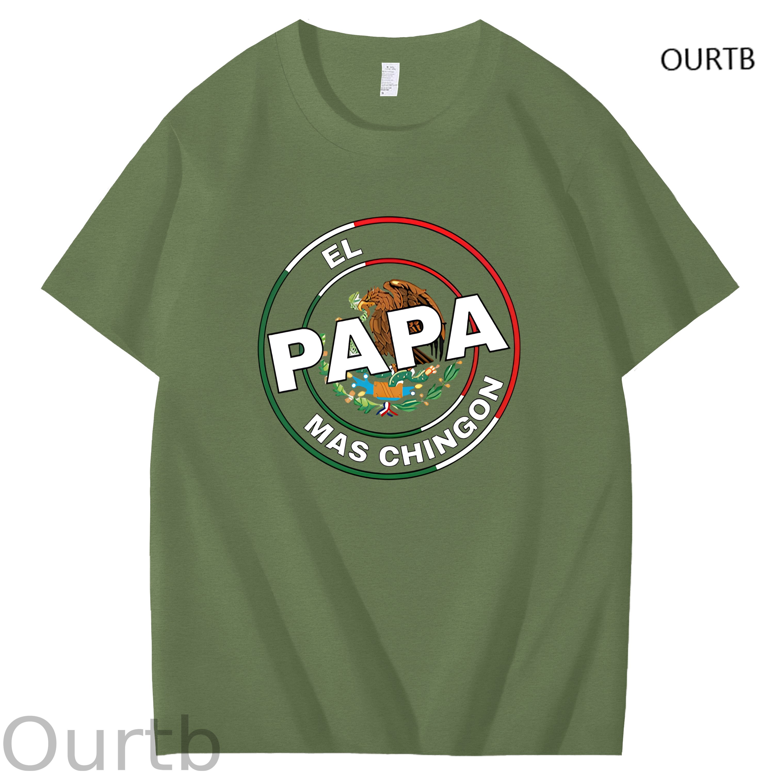 El Papa Mas Chingon Funny Art Pattern Print T-Shirt