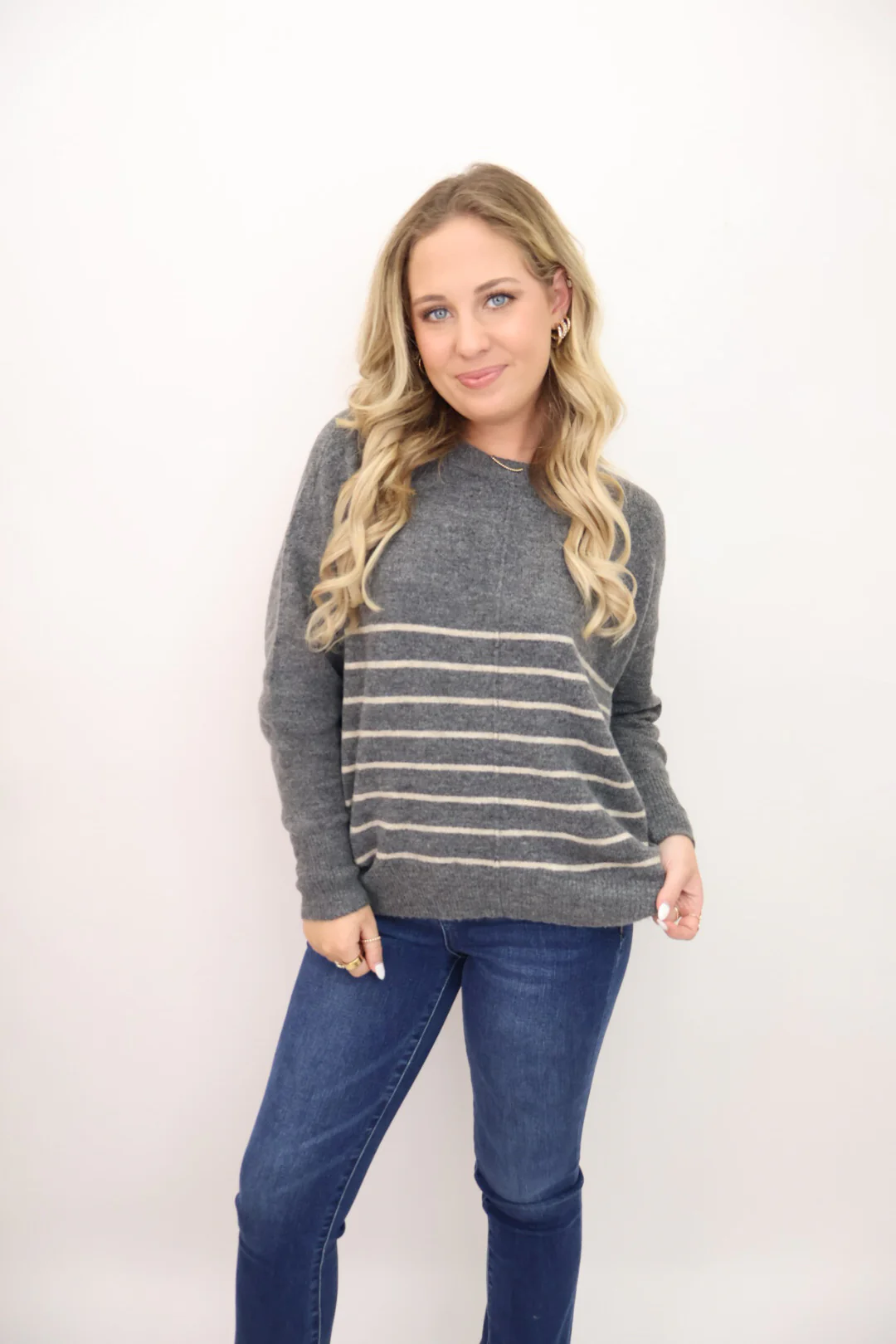 Charcoal Striped Sweater