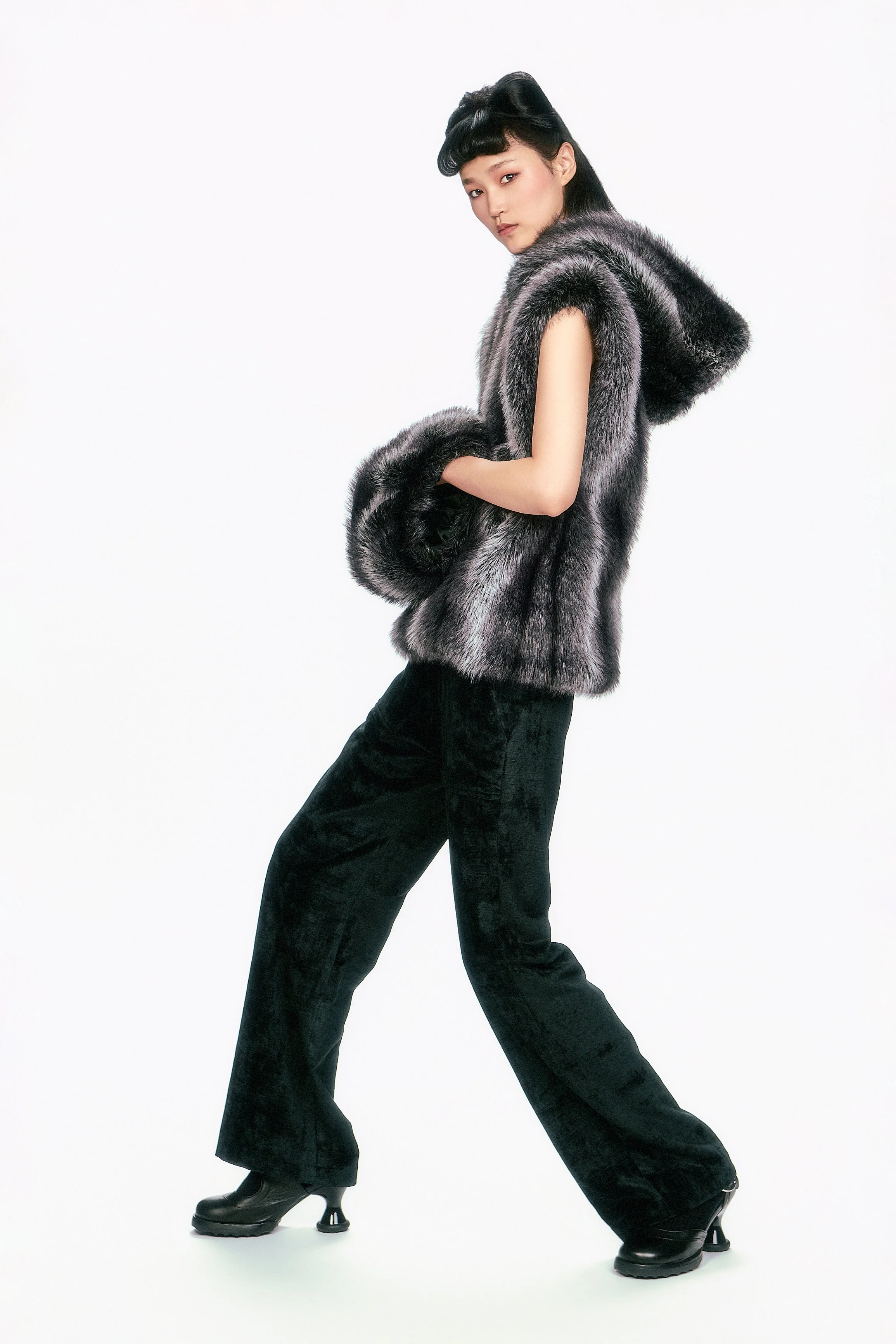 Faux Silver Fox Hoodie