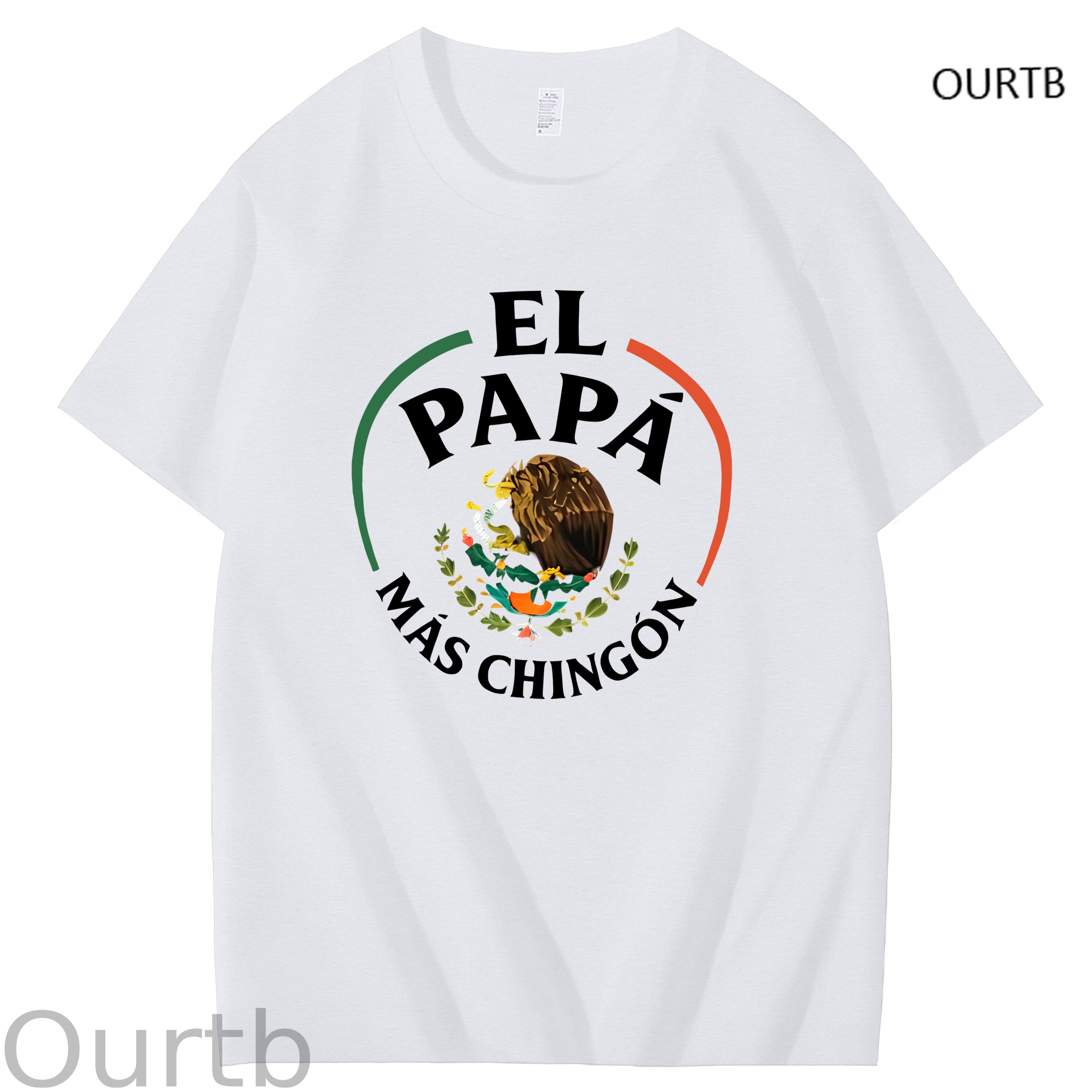 El Papa Mas Chingon Funny Art Pattern Print T-Shirt
