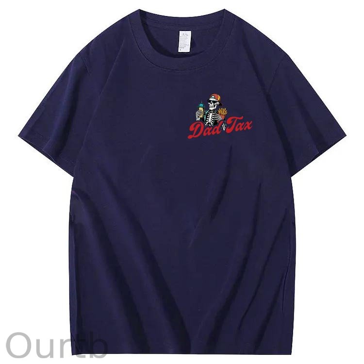 Dad Tax Pattern Print Cotton T-Shirt