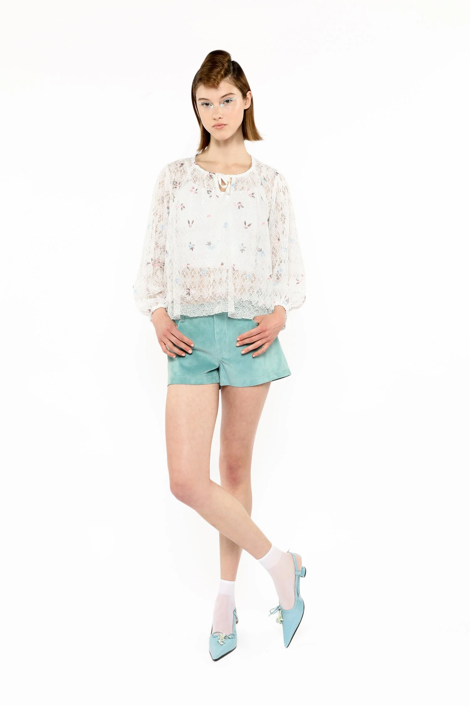 Embroidered Lacey Trellis Blouse