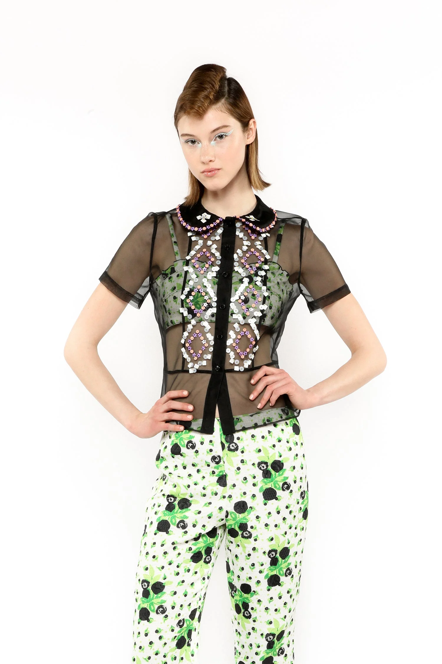 Twinkle Beaded Organza Blouse