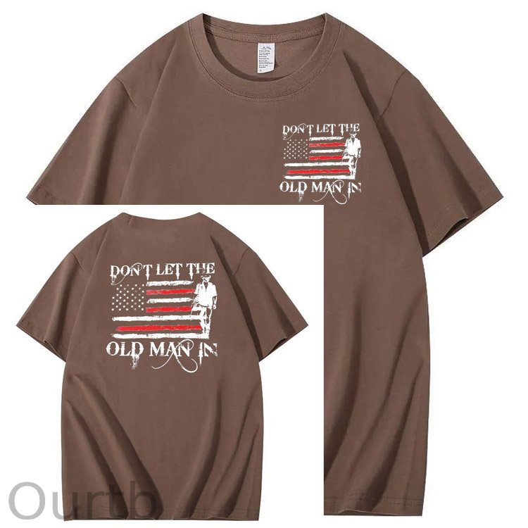 Don't Let The Old Man In Pattern 100&Cotton Print T-Shirt