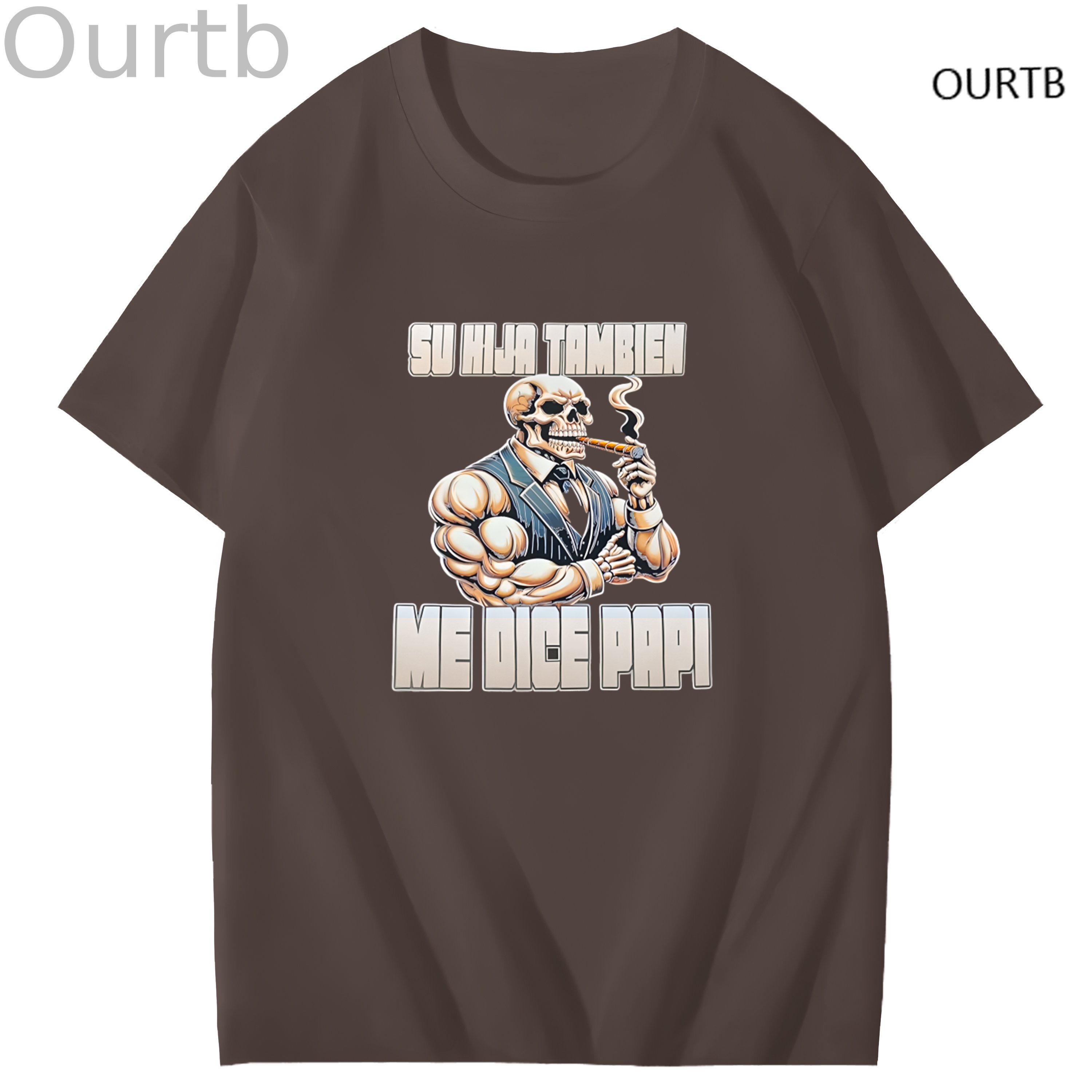 Su Hija Tambien Me Dice Papi Art Pattern Print T-Shirt