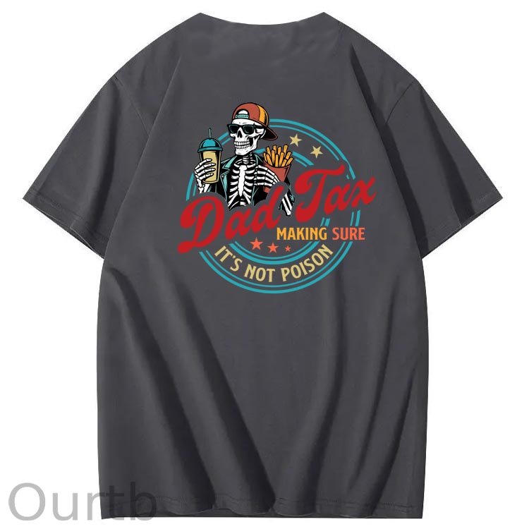 Dad Tax Pattern Print Cotton T-Shirt