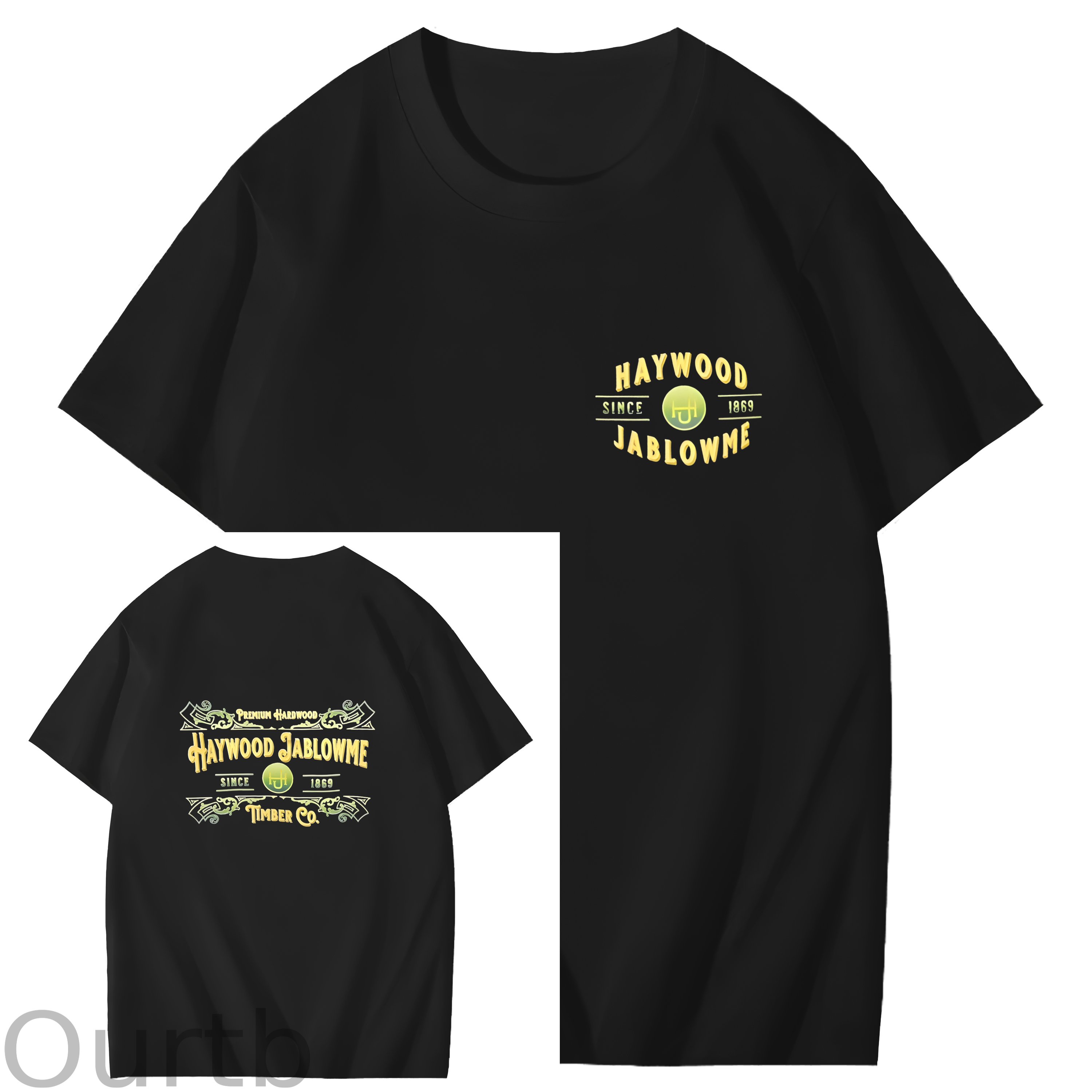 Haywood Since 1869 Jablowme Timber Co Art Pattern Print T-Shirt