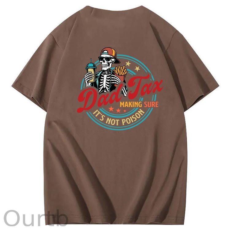 Dad Tax Pattern Print Cotton T-Shirt