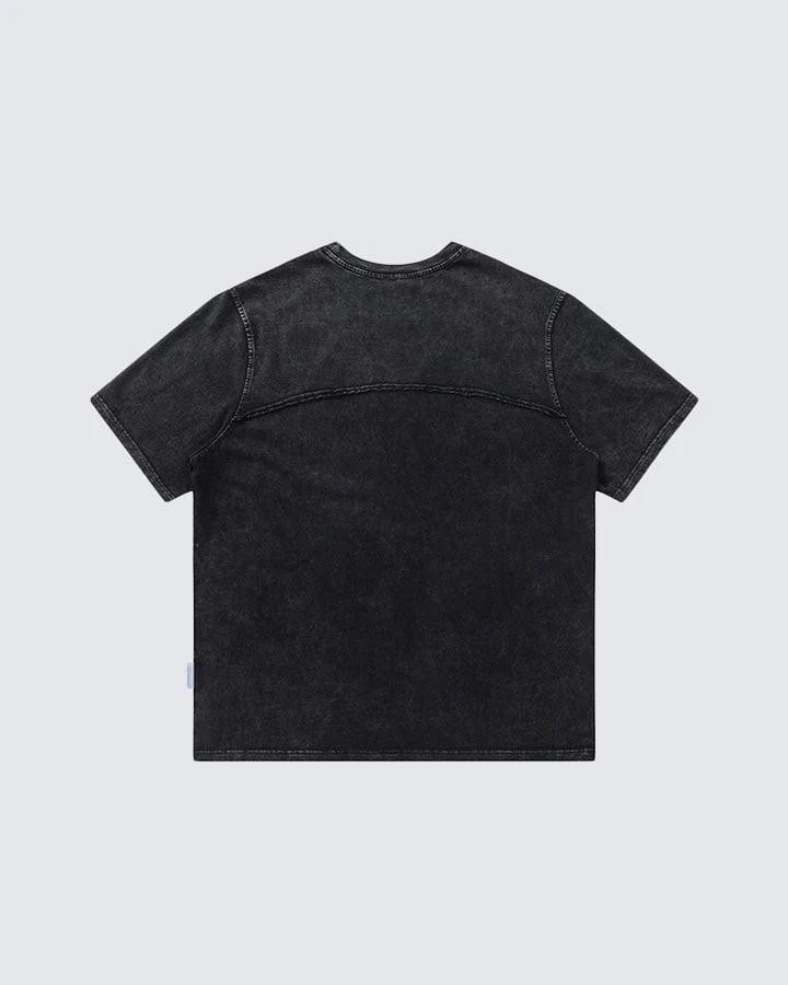 Split Raw Edge Short Sleeve T-Shirt