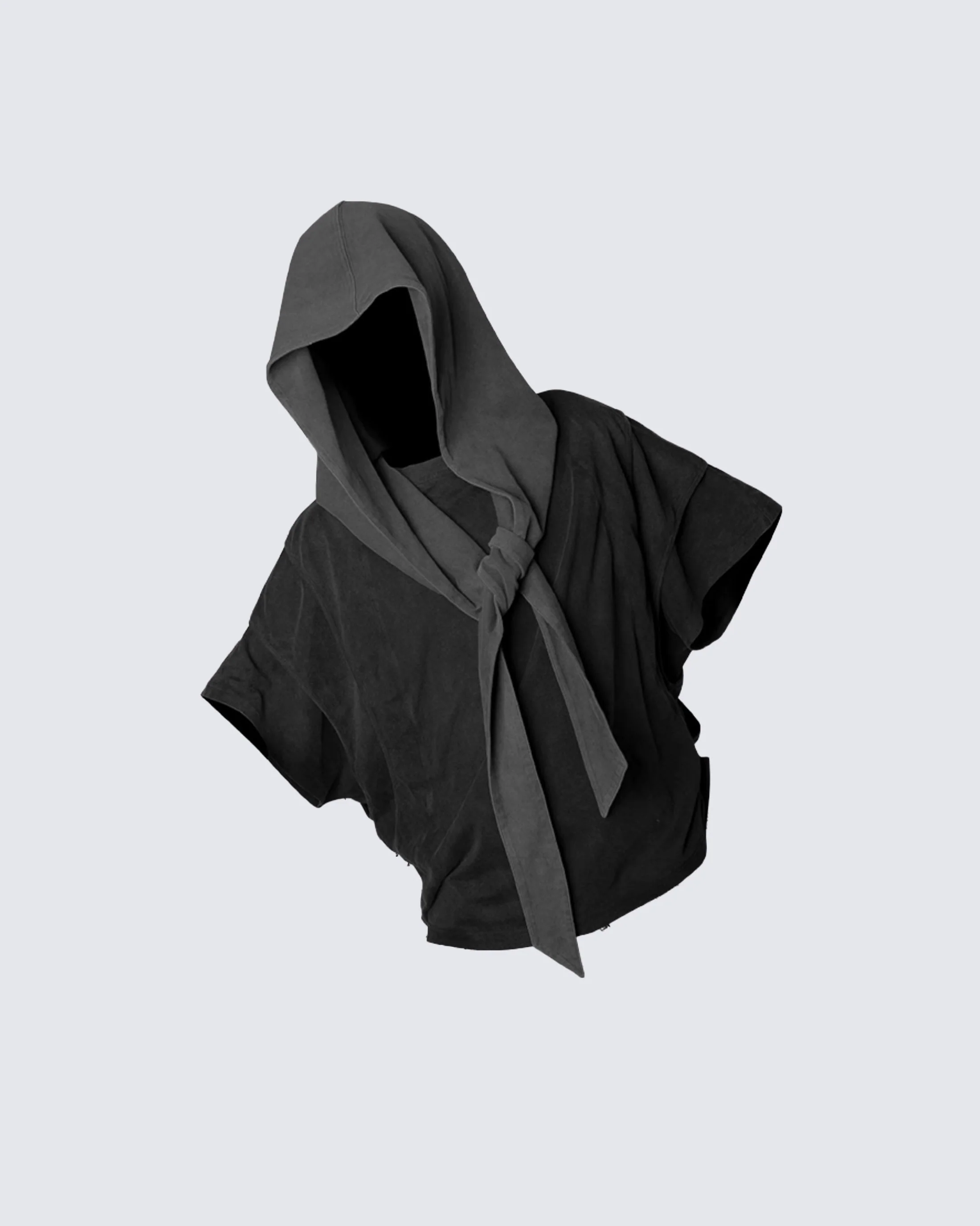 Segmented Wide Cropped Hoodie