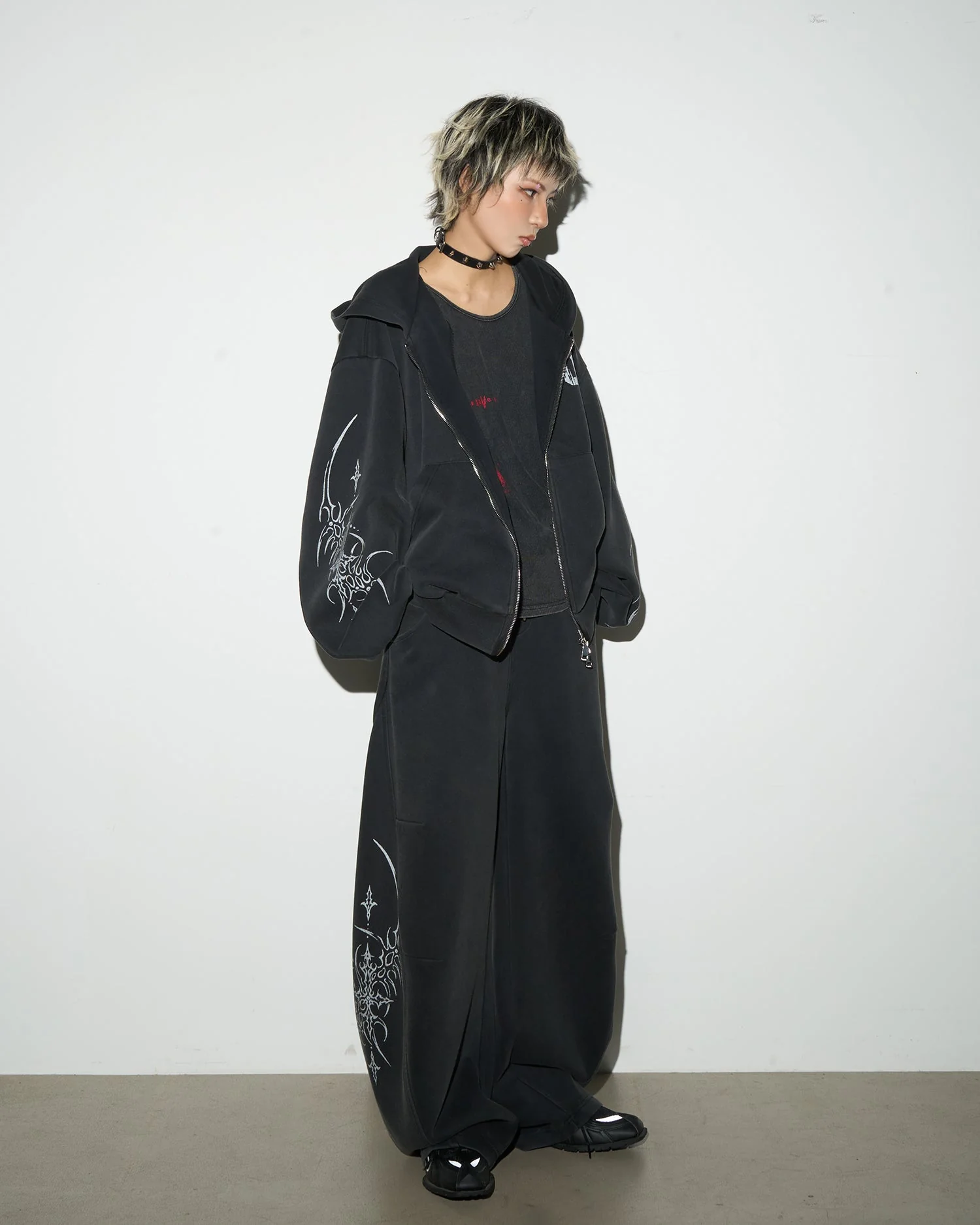 Gothic Tree Graphic Oversized Hoodie