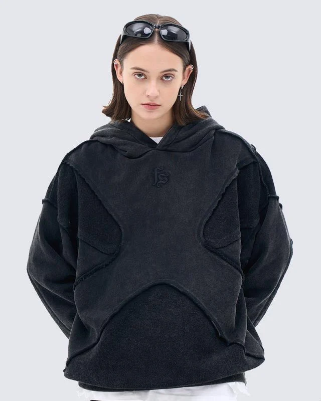 KIIKIO Unisex Deconstructed Design Hoodie