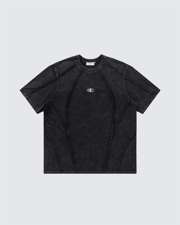 Split Raw Edge Short Sleeve T-Shirt