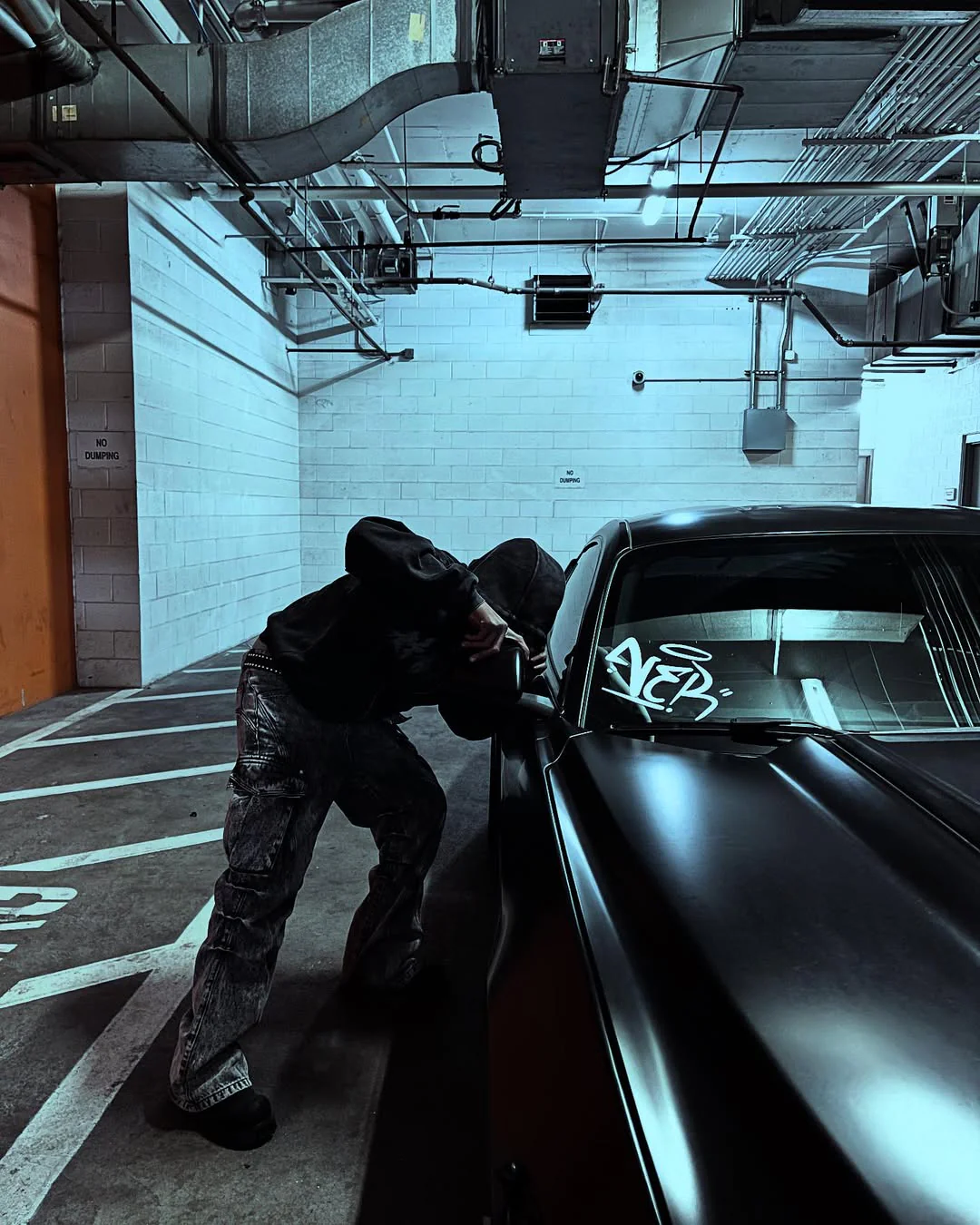 KIIKIO Stonewashed Balaclava Integrated Hoodie