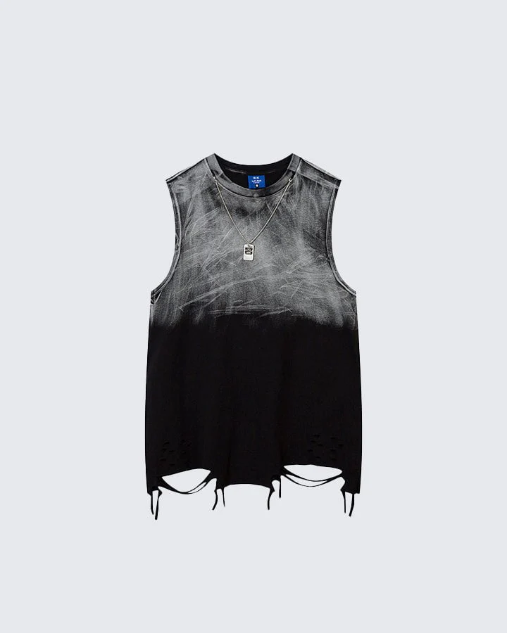 Gradient Wash Pendant Street Tank Top