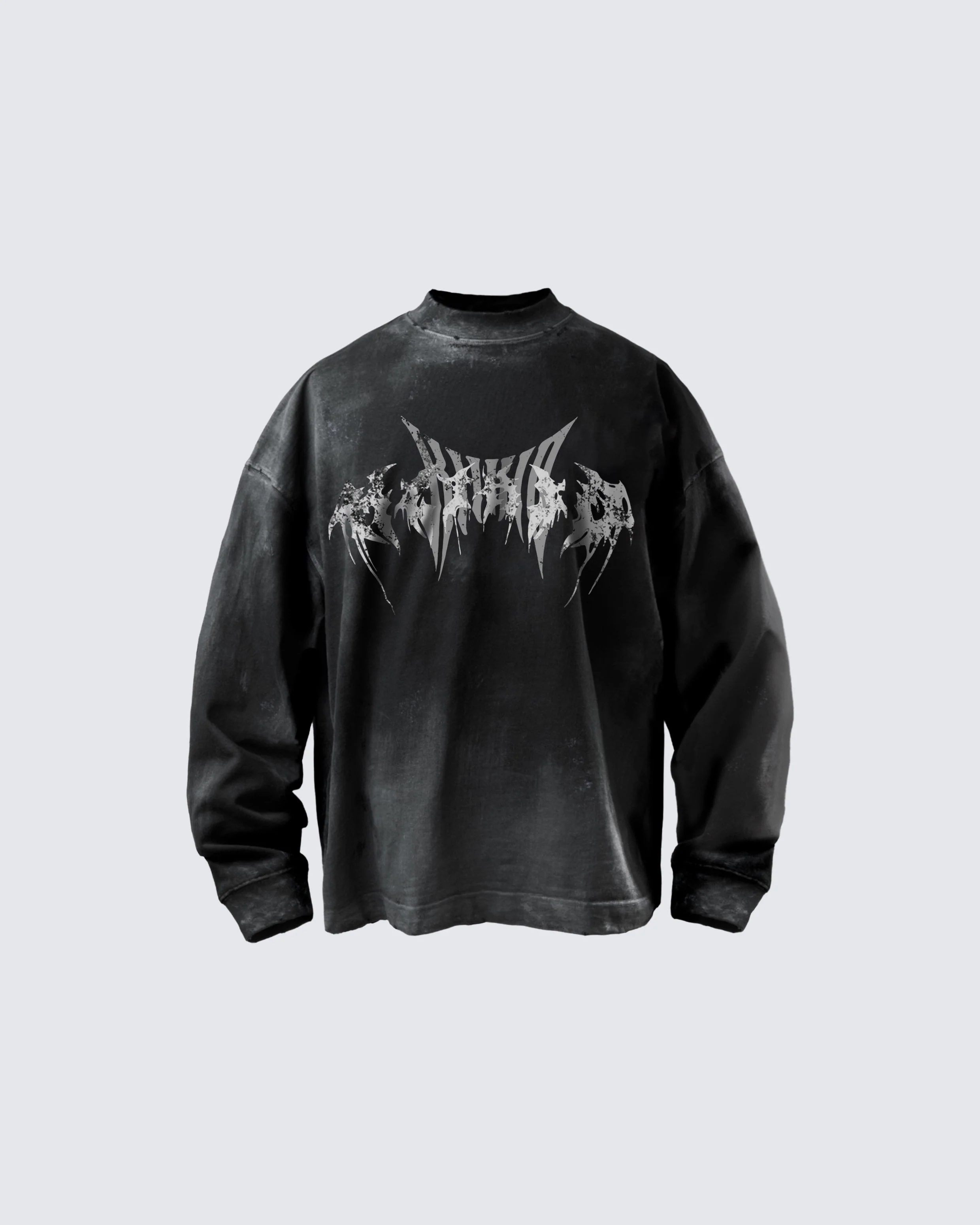 KIIKIO Vintage Washed Graphic Long-Sleeve Tee