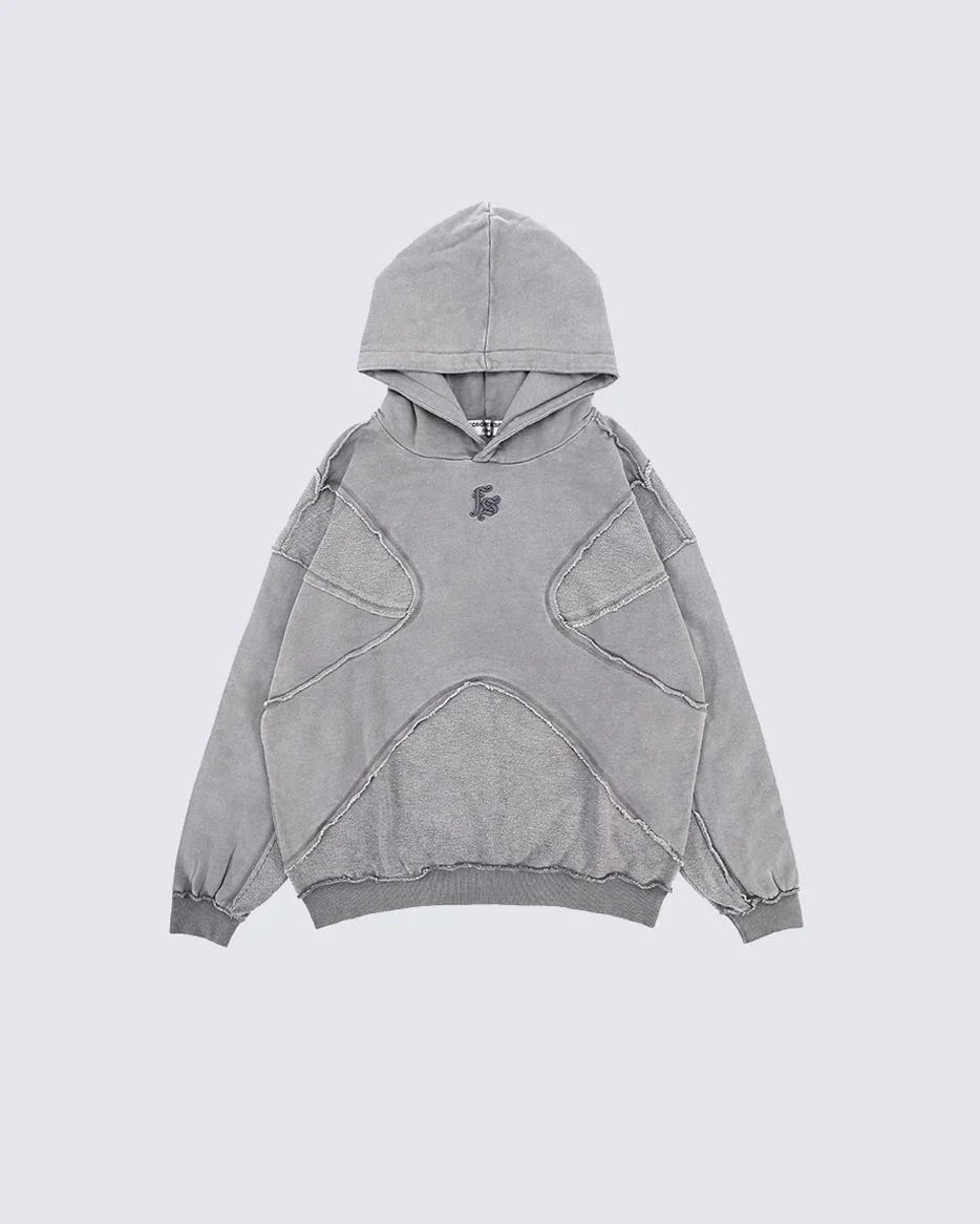 KIIKIO Unisex Deconstructed Design Hoodie