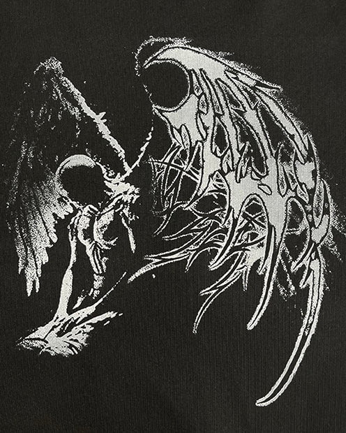 Dark Wings Unleashed · Layered Long-Sleeve Tee