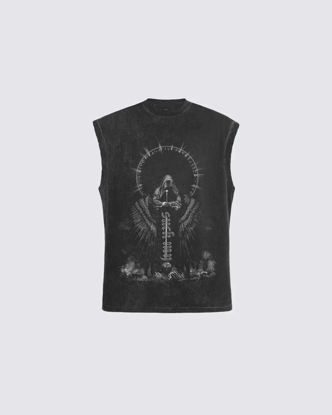 Vintage Faded Printed Tank Top