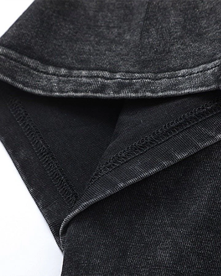 Split Raw Edge Short Sleeve T-Shirt