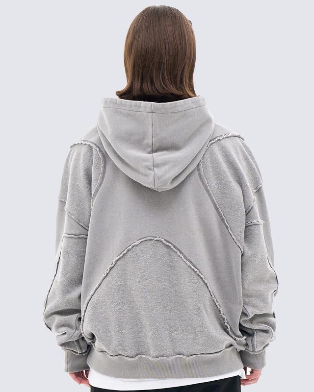 KIIKIO Unisex Deconstructed Design Hoodie