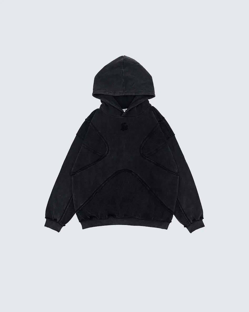 KIIKIO Unisex Deconstructed Design Hoodie