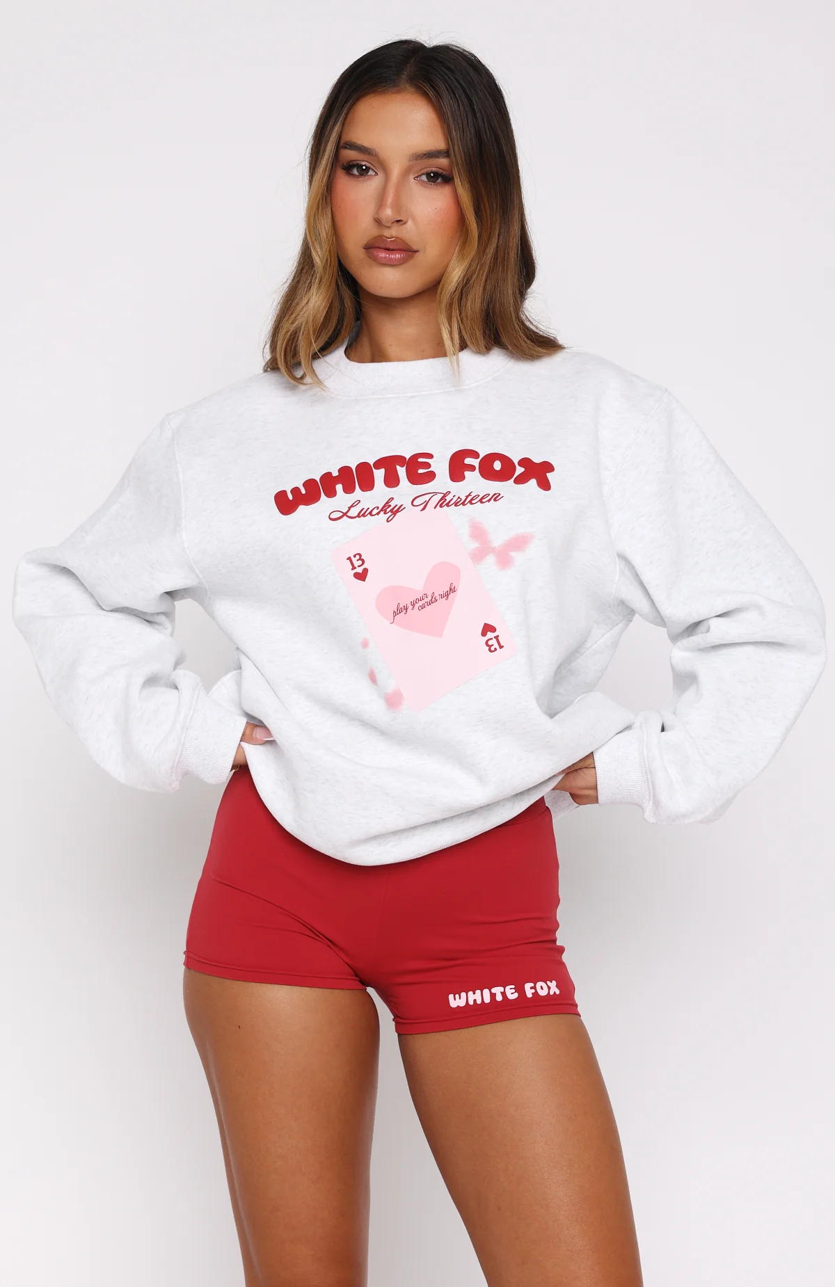 Lucky Thirteen Charise Booty Shorts Red