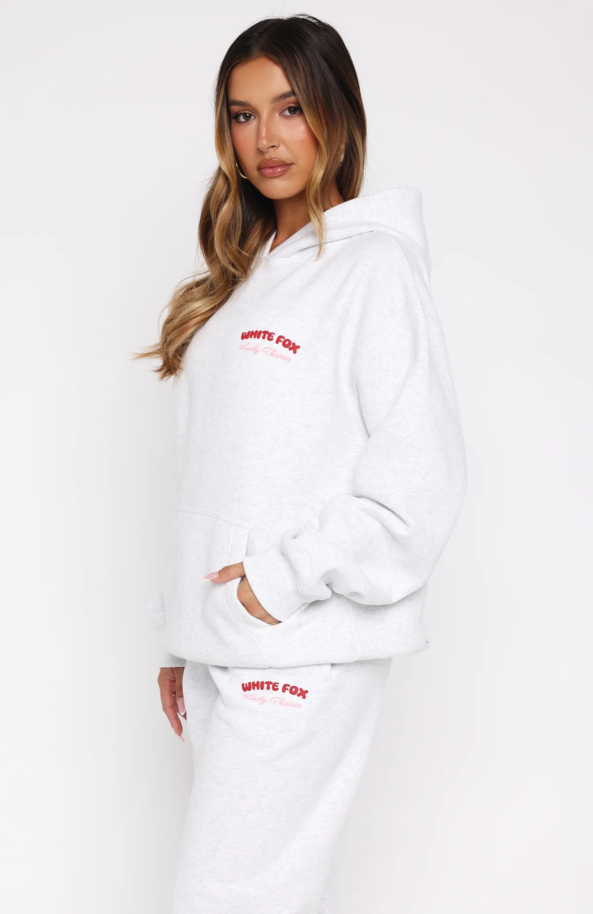 Lucky Thirteen Cheyenne Oversized Hoodie Grey Marle