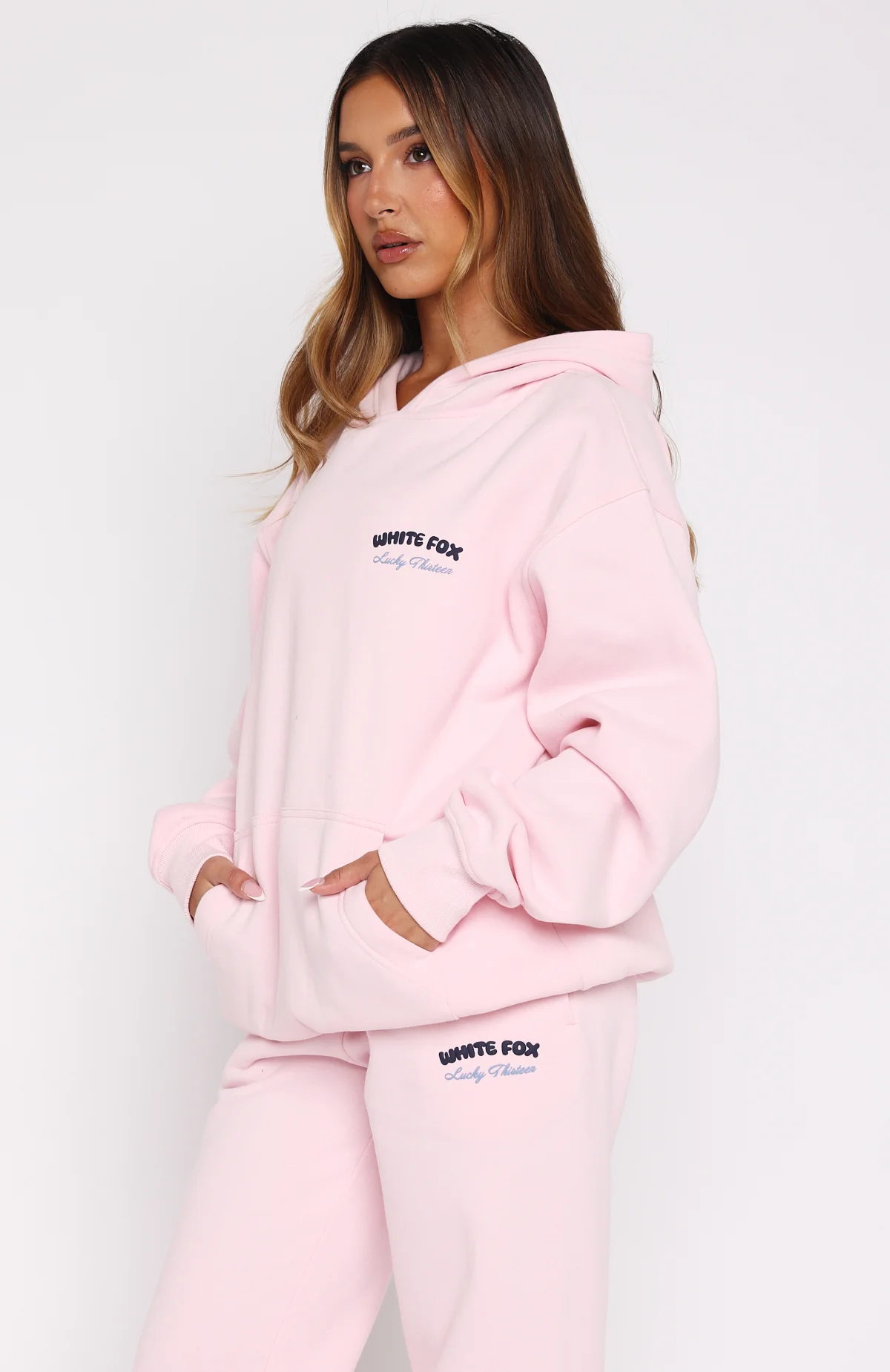 Lucky Thirteen Cheyenne Oversized Hoodie Soft Pink