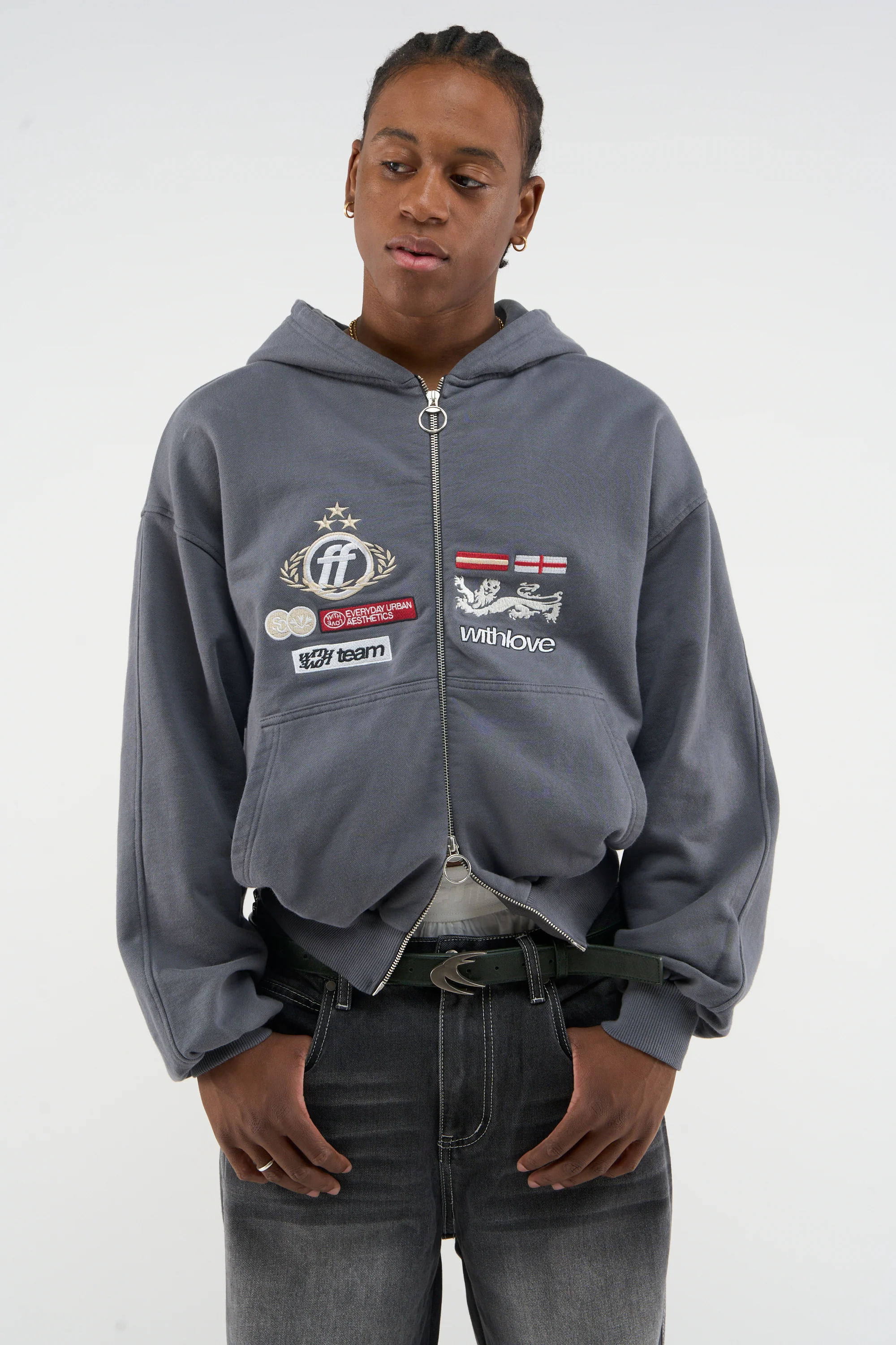 Mayor Dusty Blue Zipper