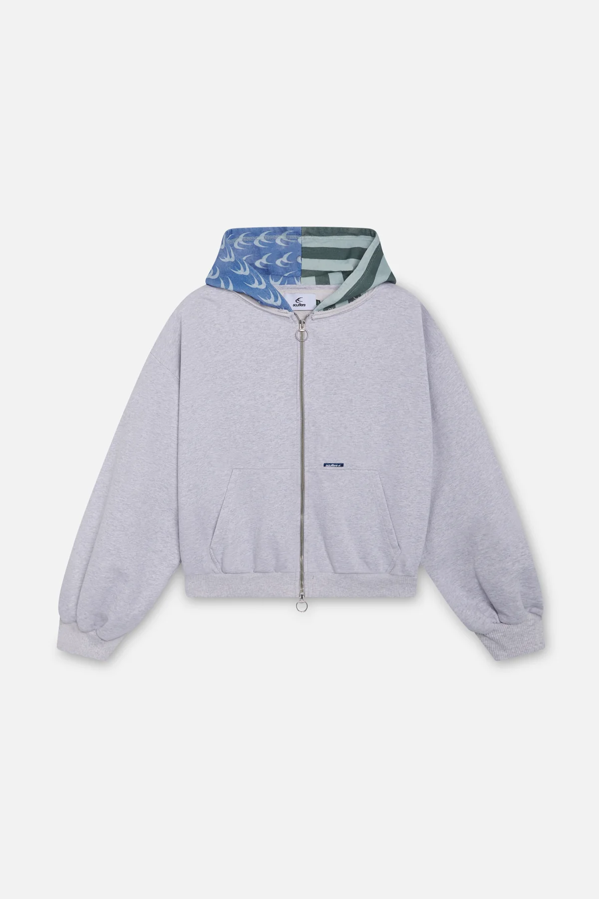 Nowhere Grey Melange Zipped Hoodie