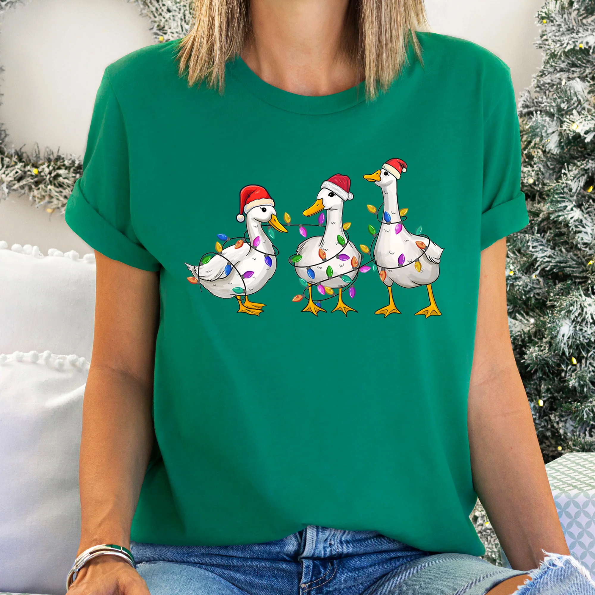 Adorable Christmas Ducks, Santa, Farmlife Super Soft Tees