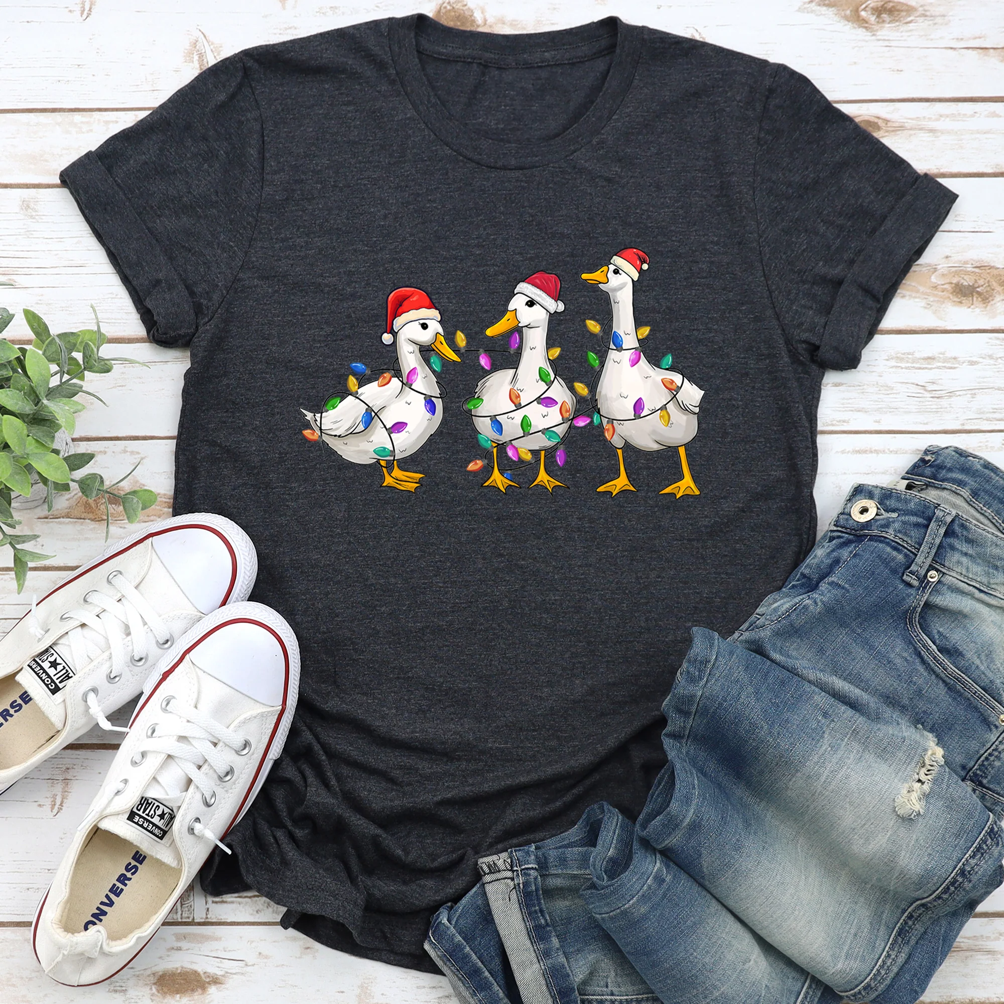 Adorable Christmas Ducks, Santa, Farmlife Super Soft Tees