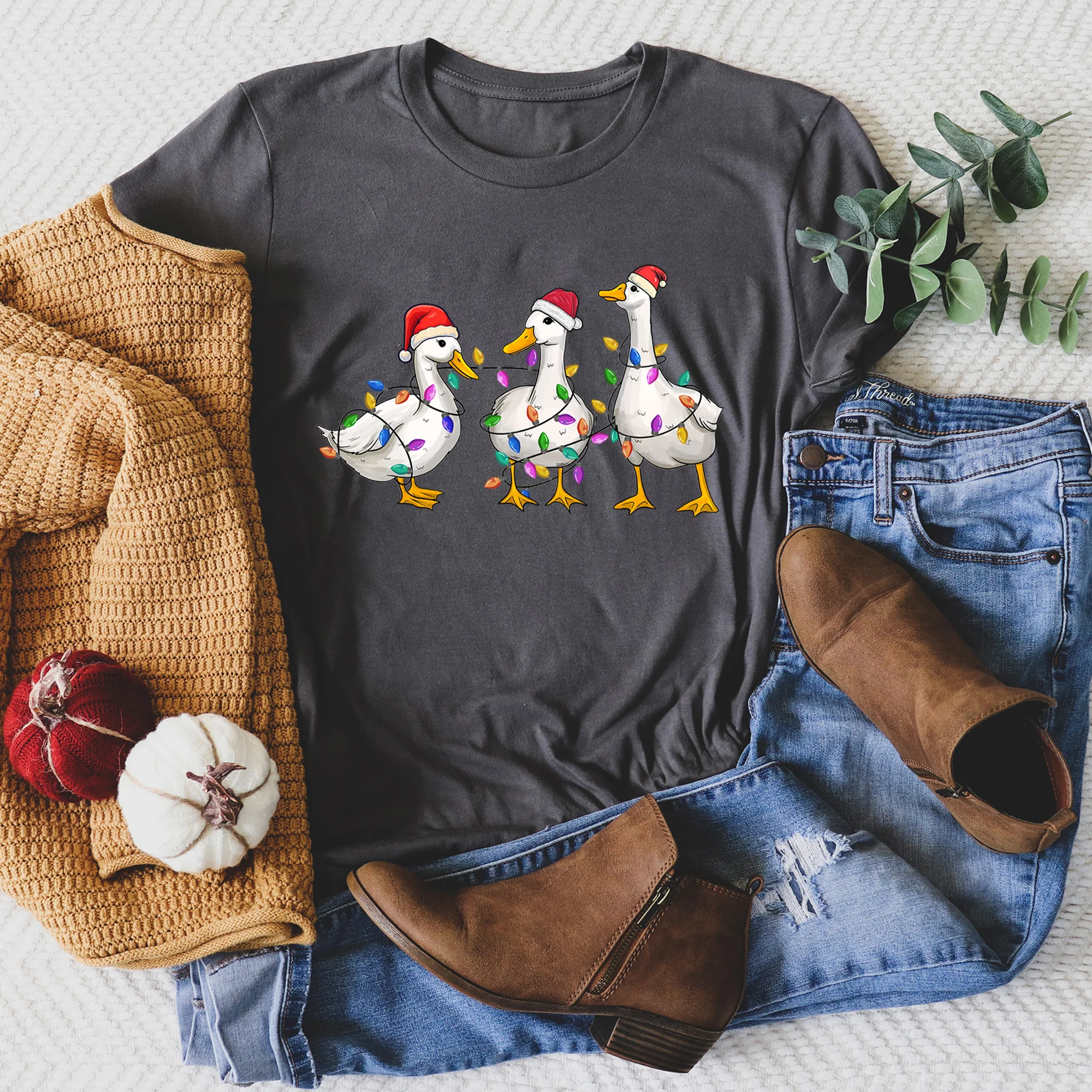 Adorable Christmas Ducks, Santa, Farmlife Super Soft Tees