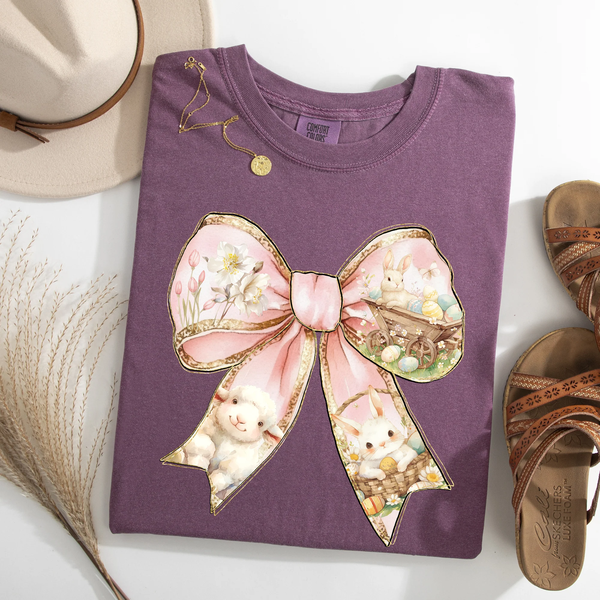 Adorable Bow, Ribbon, Easter, Bunny, Jesus, Rabbit, Holiday Tshirt Comfort Colors T-Shirt