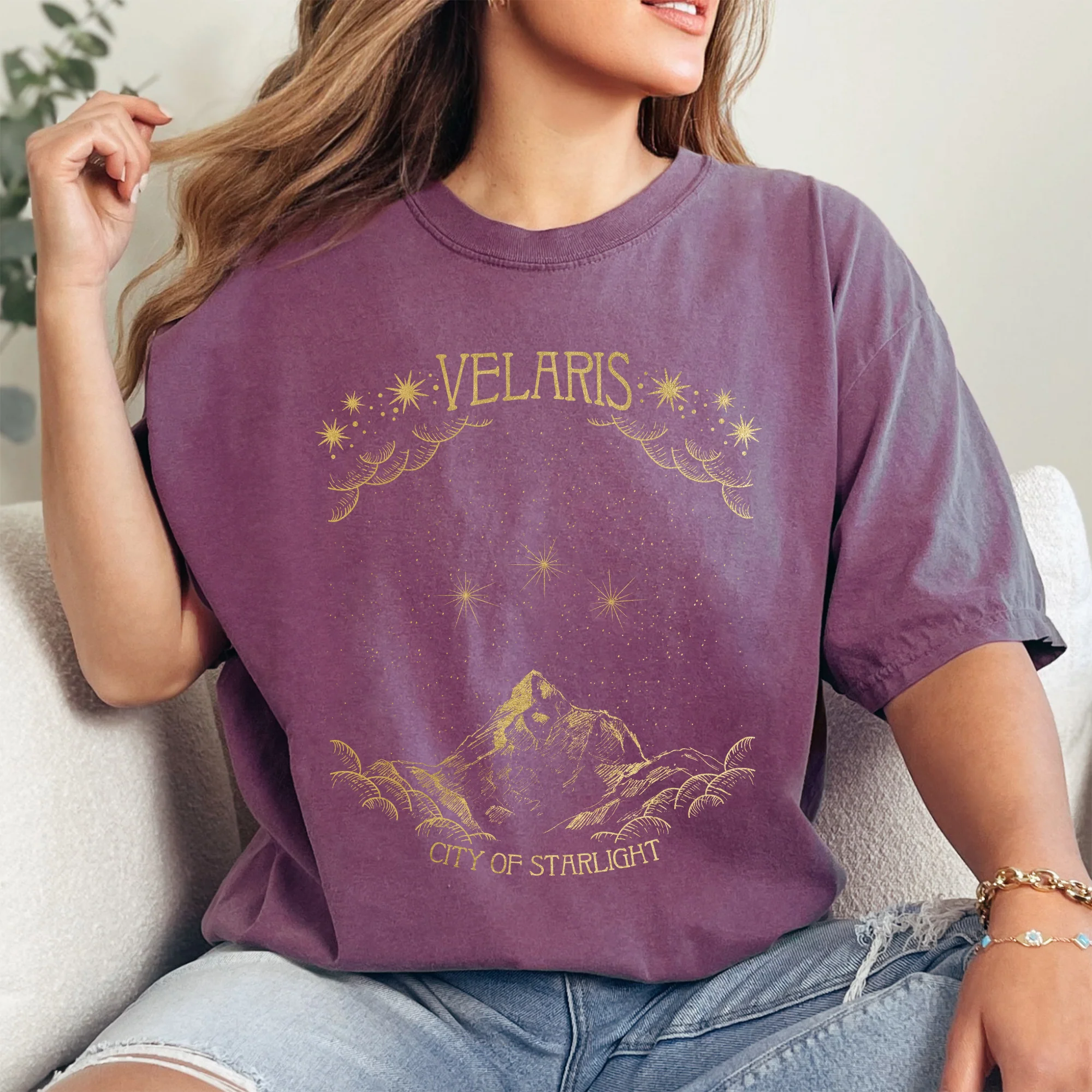 ACOTAR Velaris, City of Starlight, A Court of Thorns and Roses Vintage Comfort Colors Tshirt