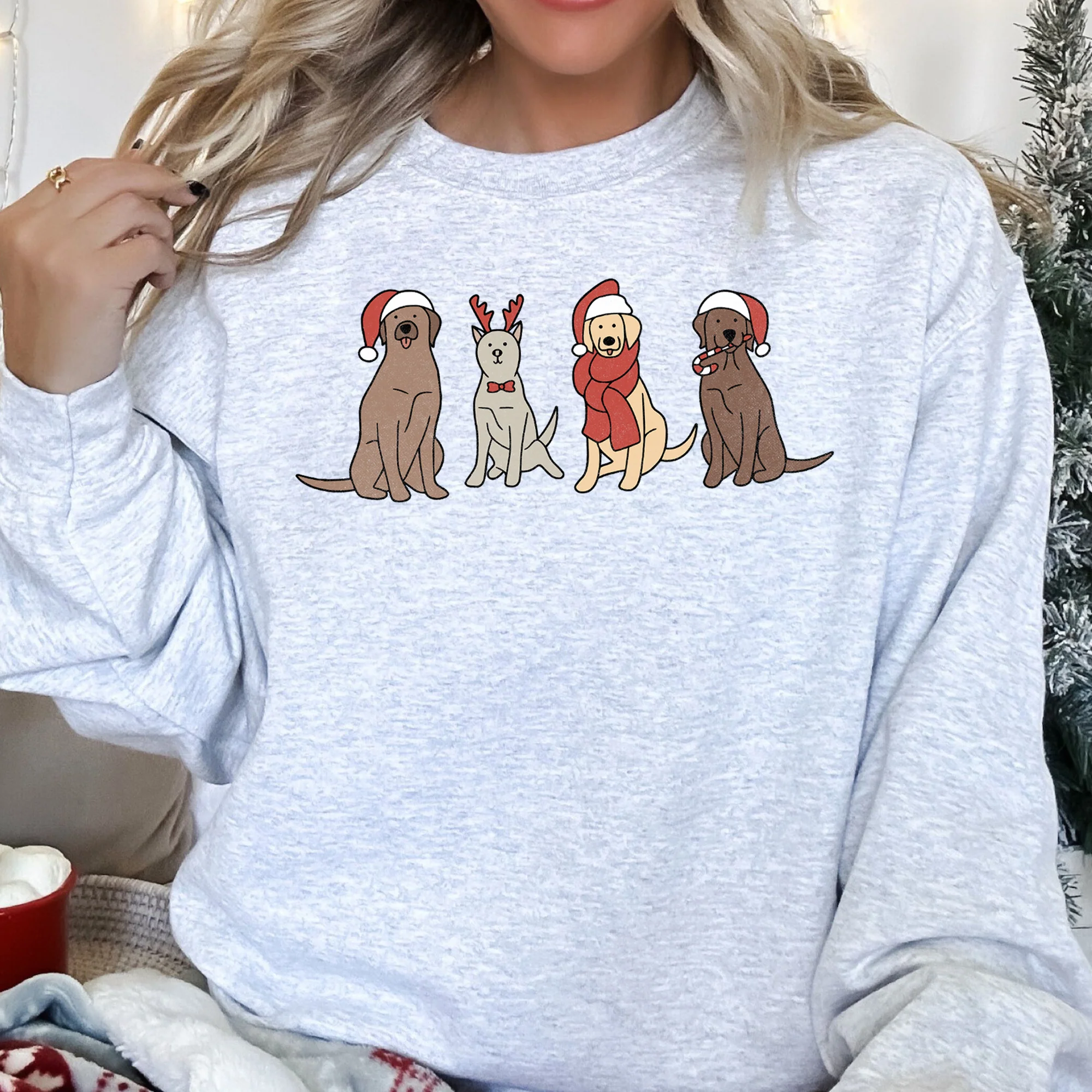 Adorable Christmas Dogs Sweatshirt