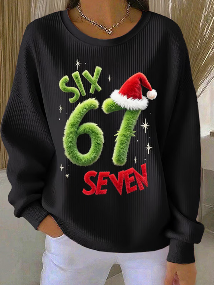 Grinch Print Sweatshirt  ACE