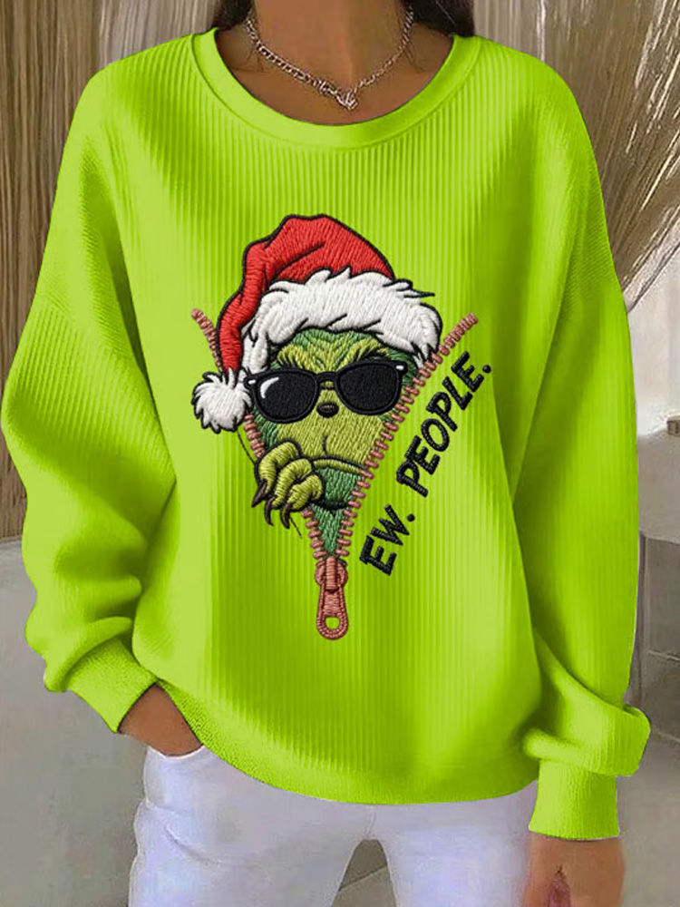 Grinch Print Sweatshirt  ACE