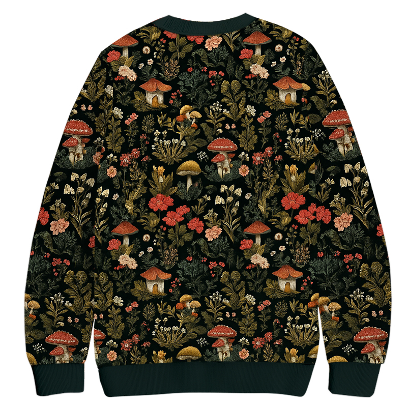 Enchanted Forest Mushroom Christmas Ugly Sweatshirt
