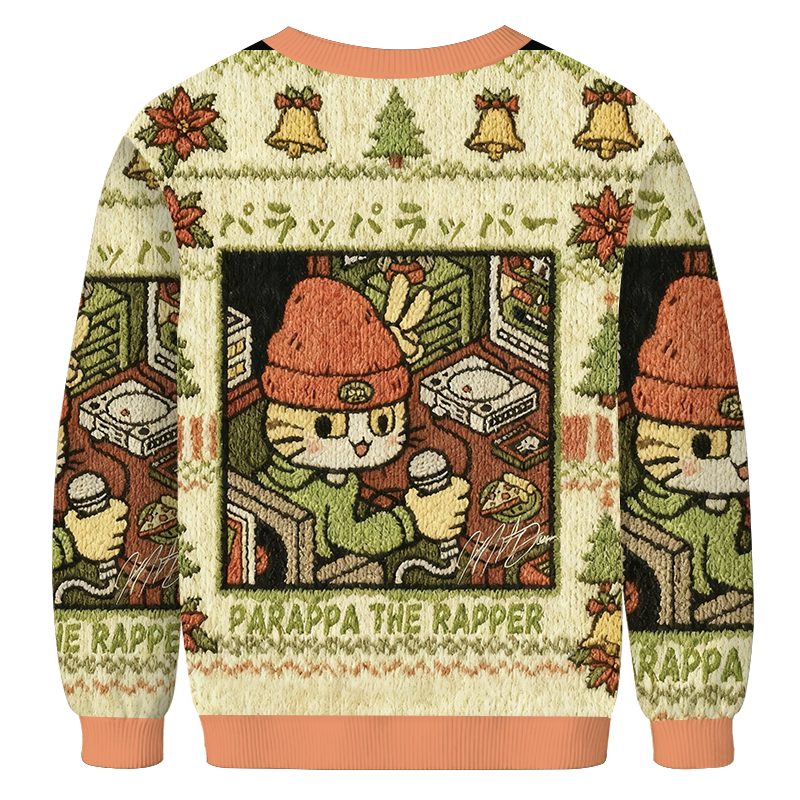 Funny Cat Play Game Christmas Ugly Sweatshirt