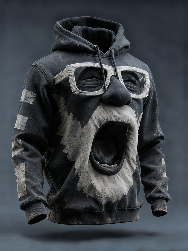 Men's Christmas Funny Santa Claus 3D Print Casual Hoodie