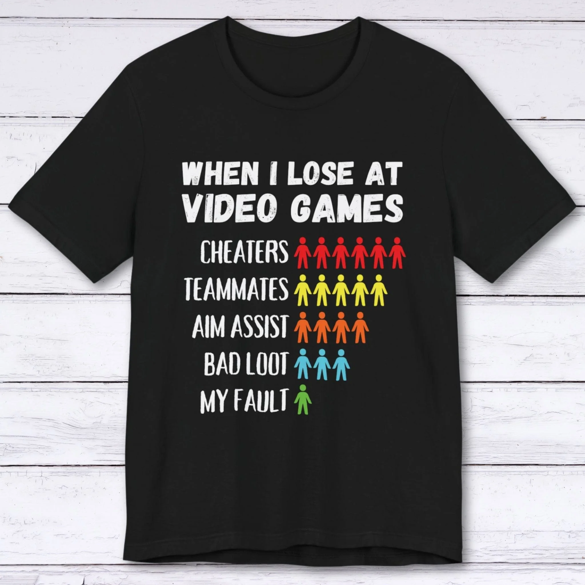 99% Excuses, 1% Acceptance (Gamer) T-shirt
