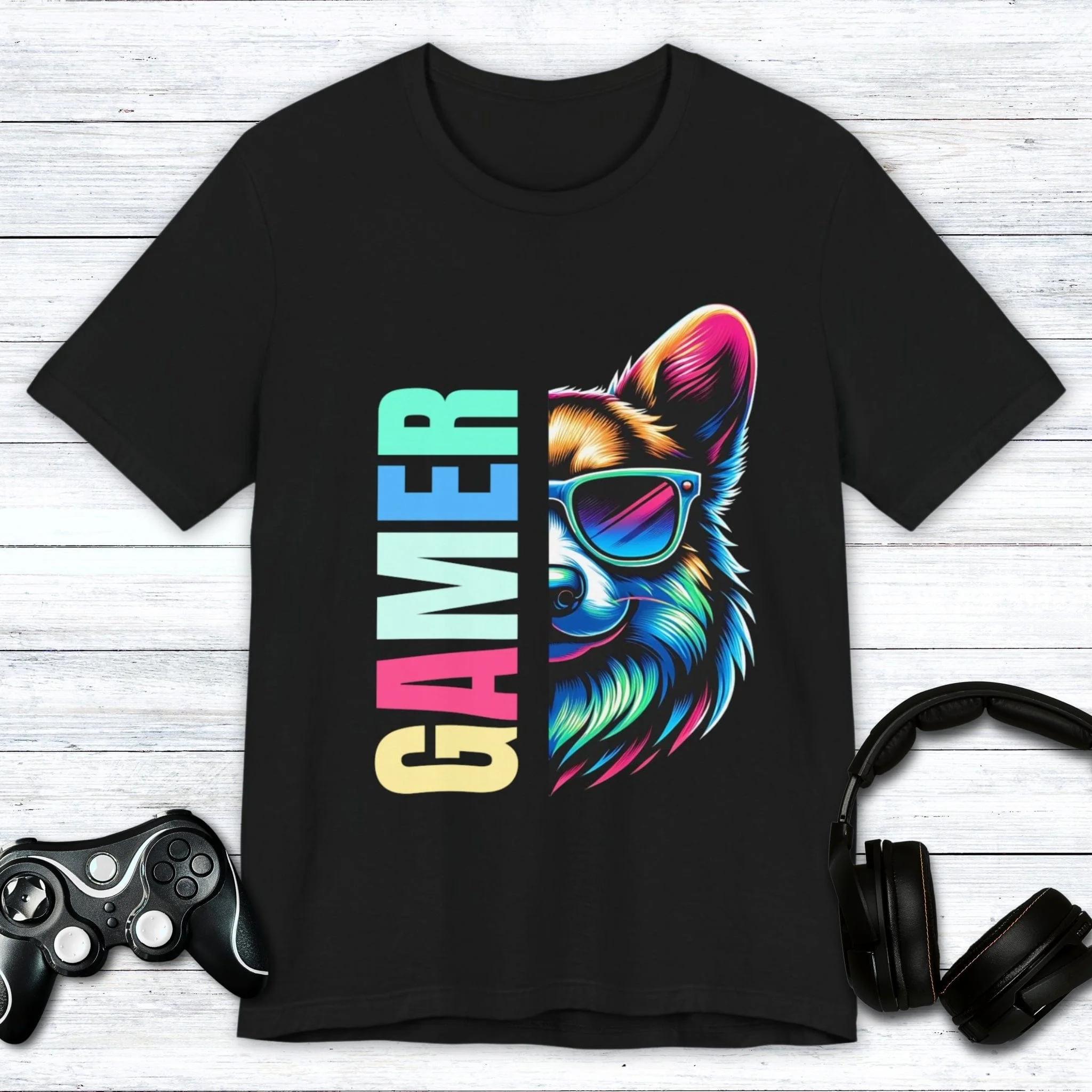 Chill Corgi Summer Gamer T-shirt